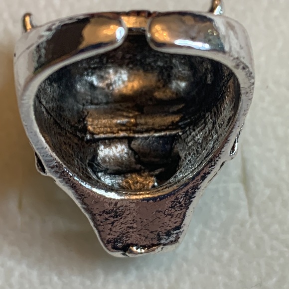 Men’s Rings Silver Tone Skull & Devil - Picture 3 of 5